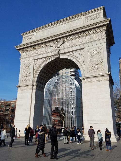 Arch, Washington Square Park, Greenwich Village, Manhattan, January 21, 2018