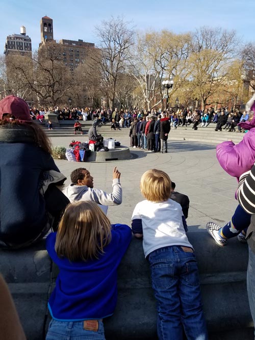 Tic and Tac, Washington Square Park, Greenwich Village, Manhattan, January 21, 2018
