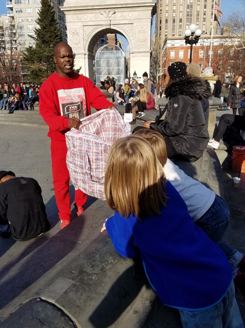 Tic and Tac, Washington Square Park, Greenwich Village, Manhattan, January 21, 2018