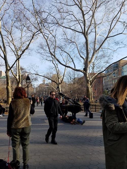Washington Square Park, Greenwich Village, Manhattan, January 21, 2018