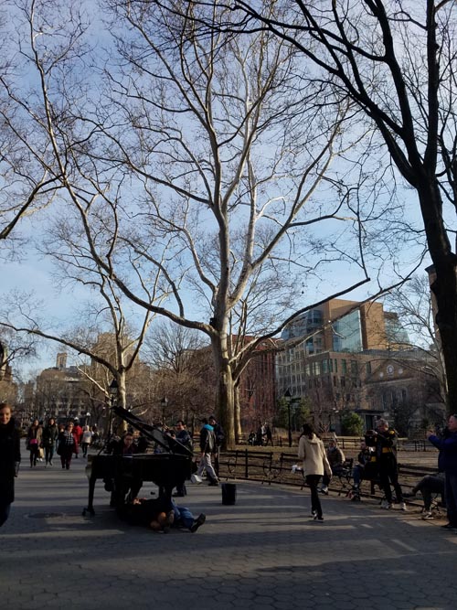 Washington Square Park, Greenwich Village, Manhattan, January 21, 2018