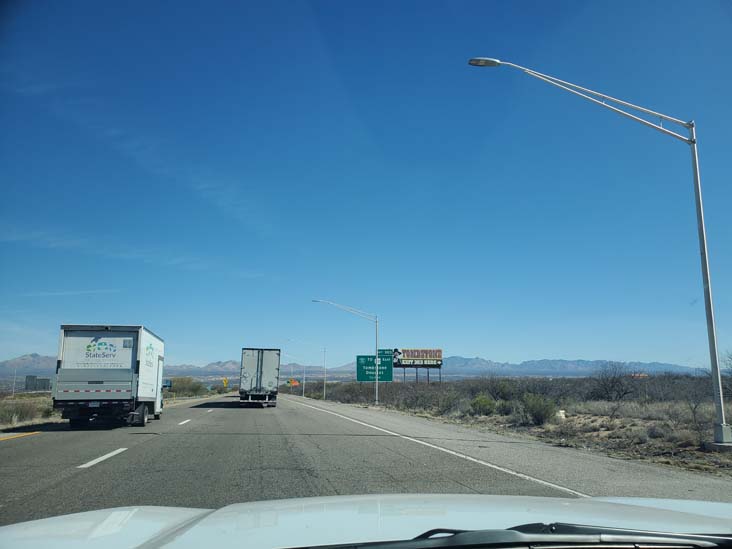 Interstate 10 at Exit 303, East of Tucson, Arizona, February 20, 2024