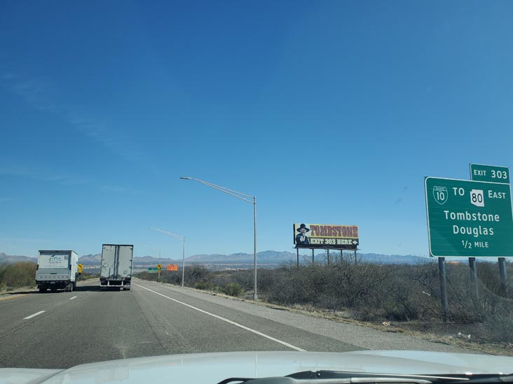 Interstate 10 at Exit 303, East of Tucson, Arizona, February 20, 2024