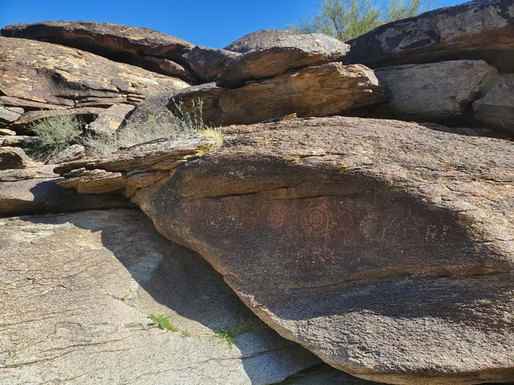 Petroglyphs, Hidden Valley Trail, South Mountain Park & Preserve, Phoenix, Arizona, February 17, 2024