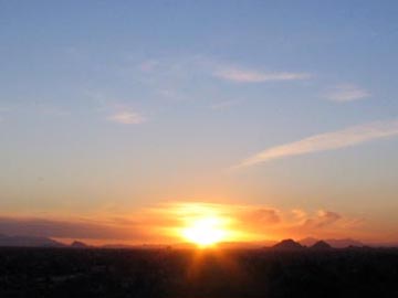 Sunrise Over Phoenix, Arizona, March 29, 2007, 6:24 a.m.