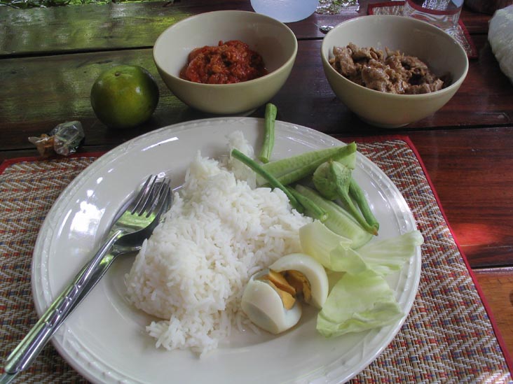 Trek Meal, Mae Taeng River Valley, Chiang Mai Province, Thailand