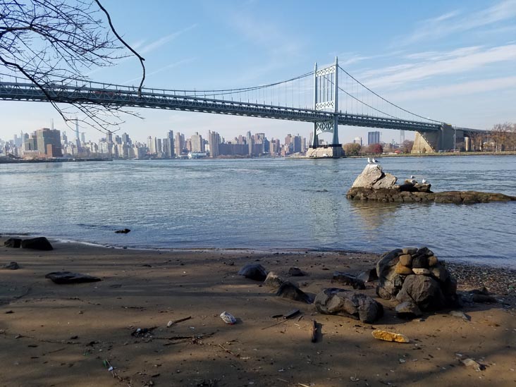 Robert F. Kennedy Bridge From East River Waterfront, Astoria Park, Astoria, Queens, November 25, 2019