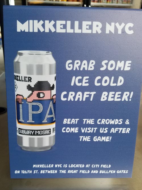 Mikkeller NYC Ad, Citi Field, Flushing Meadows Corona Park, Queens, September 8, 2019