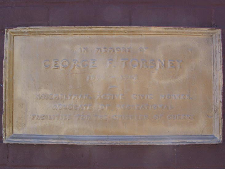 George F. Tornsey Plaque, Torsney Playground, Sunnyside, Queens