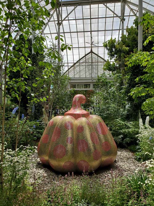 Starry Pumpkin, Kusama: Cosmic Nature, New York Botanical Garden, Bronx Park, The Bronx, May 13, 2021