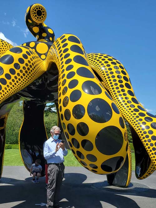 Dancing Pumpkin, Kusama: Cosmic Nature, New York Botanical Garden, Bronx Park, The Bronx, May 13, 2021