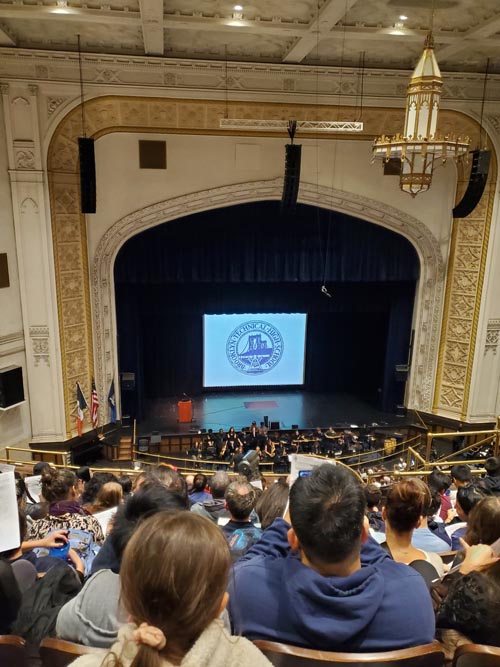 Auditorium, Brooklyn Technical High School, 29 Fort Greene Place, Fort Greene, Brooklyn, October 16, 2024