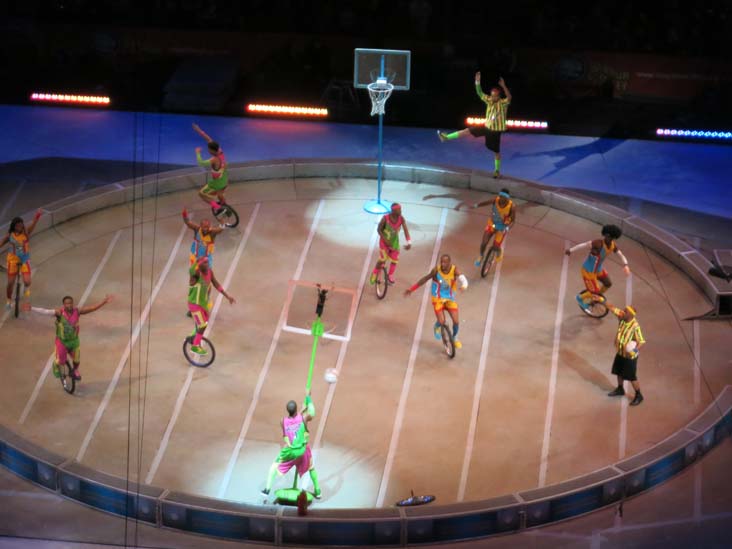 King Charles Troupe Unicycle Basketball Team, Ringling Bros & Barnum and Bailey Circus, Barclays Center, Prospect Heights, Brooklyn, February 24, 2017