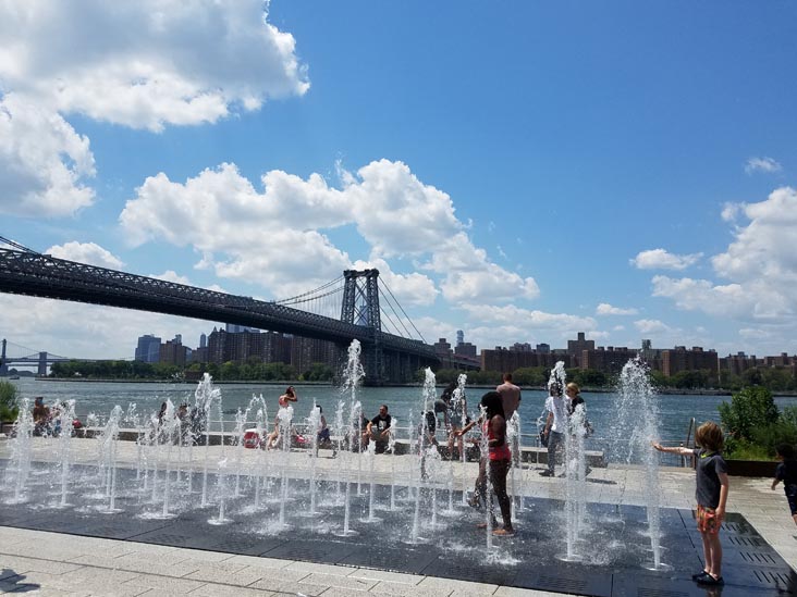 Fountain and Steps, Domino Park, Williamsburg, Brooklyn, July 14, 2019