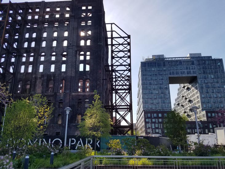 Domino Sugar Factory From Domino Park, Williamsburg, Brooklyn, May 14, 2020