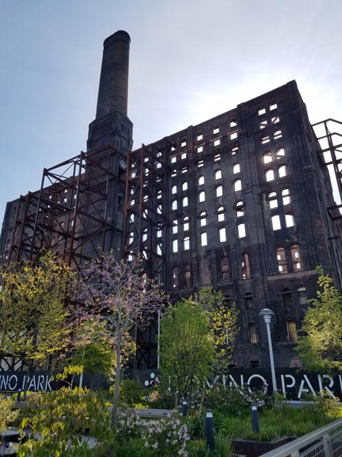 Domino Sugar Factory From Domino Park, Williamsburg, Brooklyn, May 14, 2020