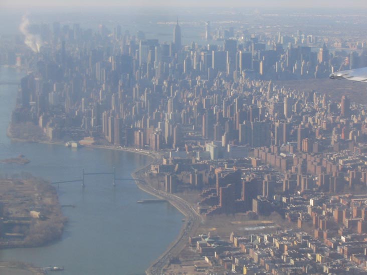Take Off From LaGuardia: Manhattan, Looking South From the Air