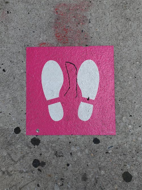 Social Distance Floor Decal, New York City, June 18, 2020