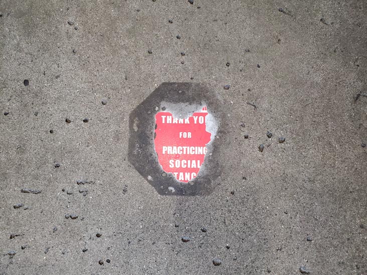 Social Distance Floor Decal, New York City, April 20, 2021