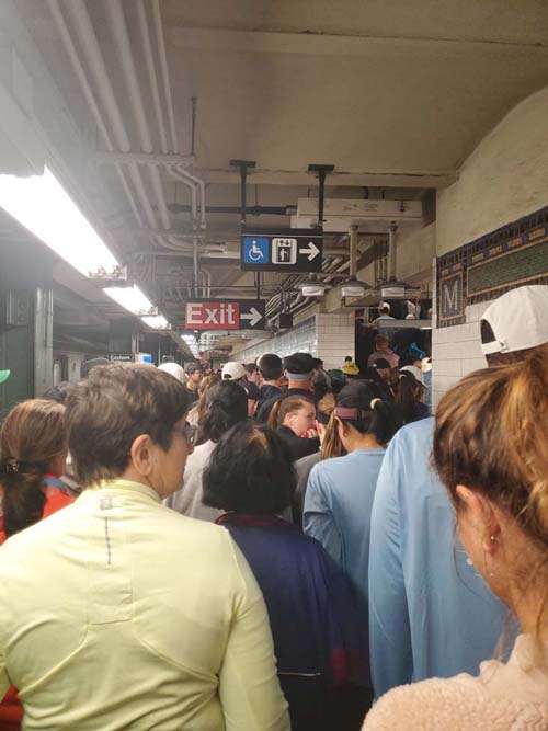 Eastern Parkway Subway Station, Brooklyn, 2025 United Airlines NYC Half Marathon, March 16, 2025