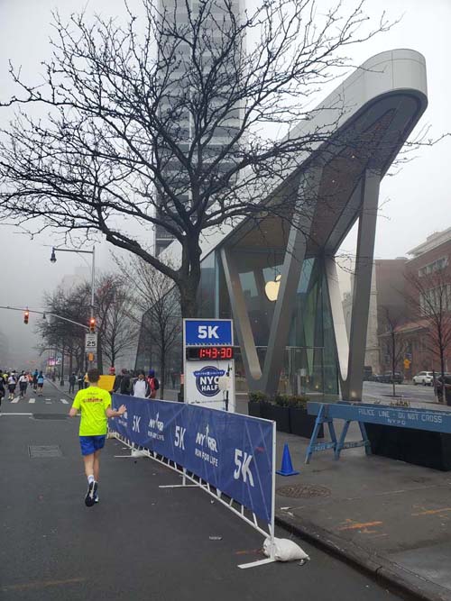 5K Marker, Downtown Brooklyn, 2025 United Airlines NYC Half Marathon, March 16, 2025