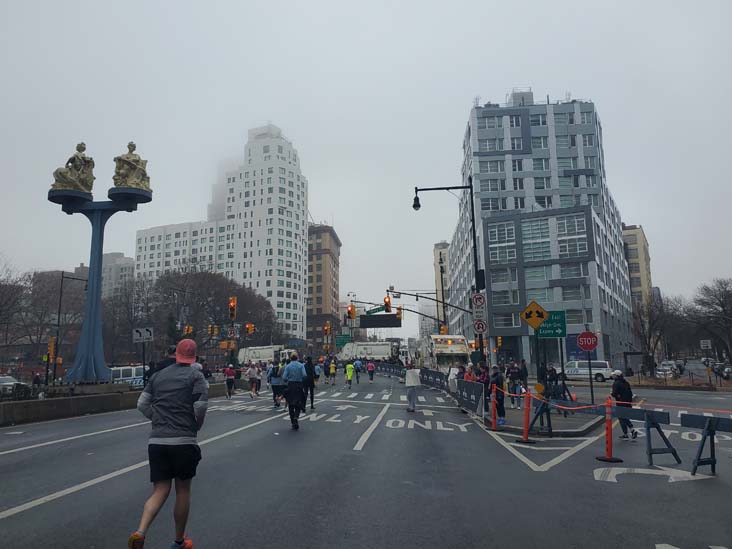 Flatbush Avenue at Tillary Street, Downtown Brooklyn, 2025 United Airlines NYC Half Marathon, March 16, 2025