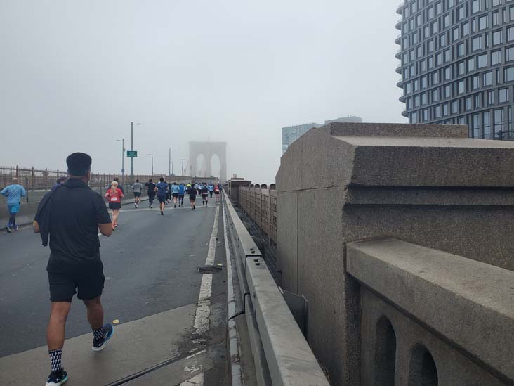 Brooklyn Bridge, 2025 United Airlines NYC Half Marathon, March 16, 2025