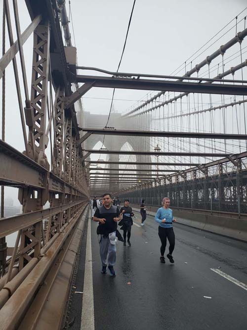 Brooklyn Bridge, 2025 United Airlines NYC Half Marathon, March 16, 2025