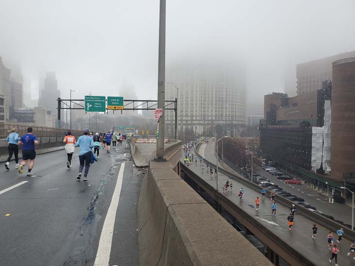 Brooklyn Bridge, 2025 United Airlines NYC Half Marathon, March 16, 2025