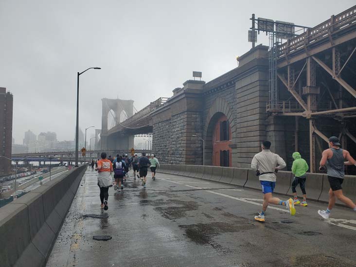 Ramp Between Brooklyn Bridge and FDR Drive, 2025 United Airlines NYC Half Marathon, March 16, 2025