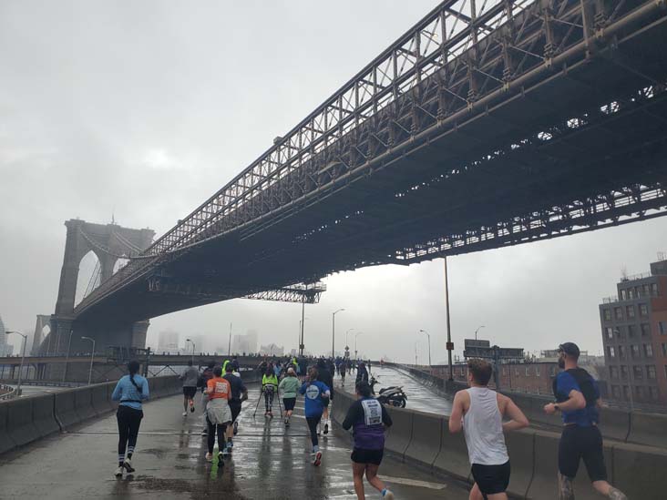 Ramp Between Brooklyn Bridge and FDR Drive, 2025 United Airlines NYC Half Marathon, March 16, 2025