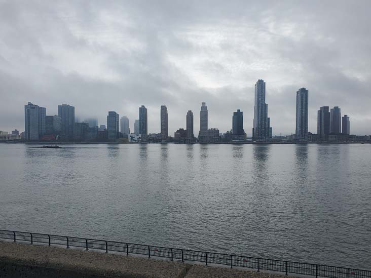 Long Island City Waterfront From FDR Drive, Manhattan, 2025 United Airlines NYC Half Marathon, March 16, 2025