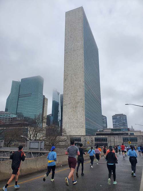 United Nations, Ramp Between FDR Drive and 42nd Street, Midtown Manhattan, 2025 United Airlines NYC Half Marathon, March 16, 2025