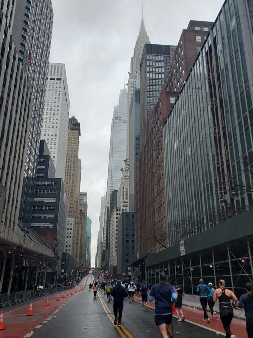 42nd Street Between Second and Third Avenues, Midtown Manhattan, 2025 United Airlines NYC Half Marathon, March 16, 2025