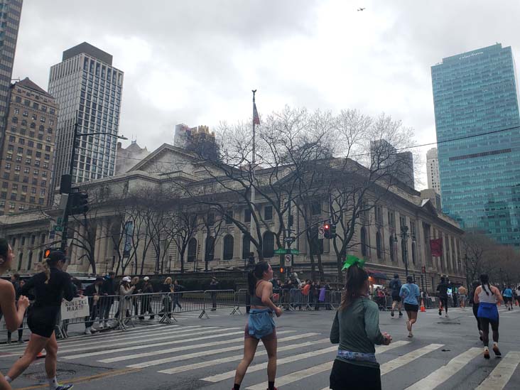 New York Public Library, 42nd Street at Fifth Avenue, Midtown Manhattan, 2025 United Airlines NYC Half Marathon, March 16, 2025