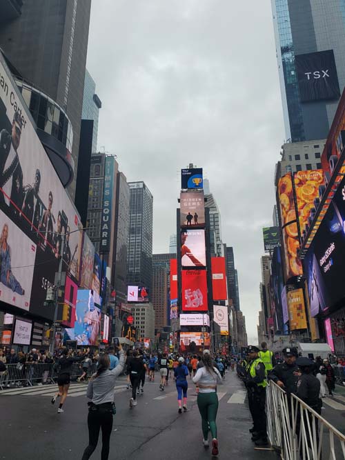 Seventh Avenue, Times Square, Midtown Manhattan, 2025 United Airlines NYC Half Marathon, March 16, 2025