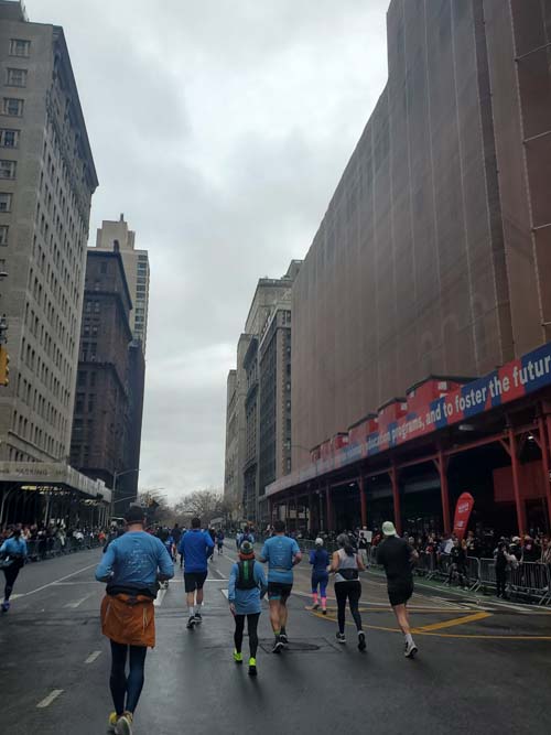 Seventh Avenue Near 57th Street, Midtown Manhattan, 2025 United Airlines NYC Half Marathon, March 16, 2025