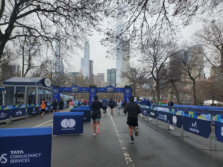 Finish Line, West Drive, Central Park, Manhattan, 2025 United Airlines NYC Half Marathon, March 16, 2025