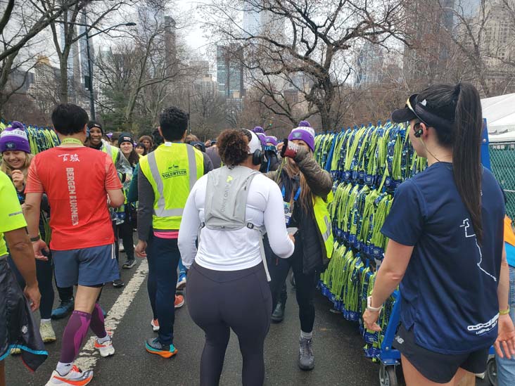 Finisher Medals, Post-Race, West Drive, Central Park, Manhattan, 2025 United Airlines NYC Half Marathon, March 16, 2025