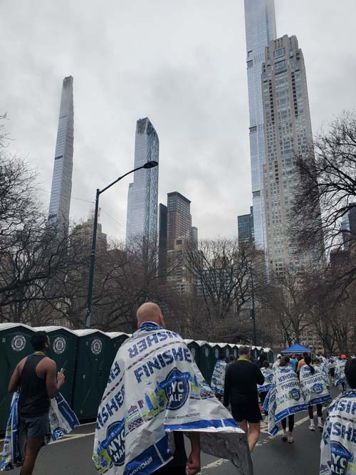 Post-Race, West Drive, Central Park, Manhattan, 2025 United Airlines NYC Half Marathon, March 16, 2025