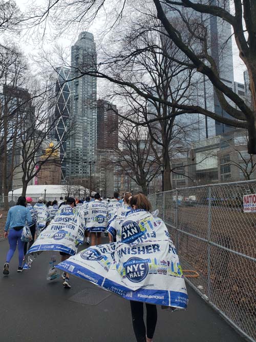 Post-Race, West Drive, Central Park, Manhattan, 2025 United Airlines NYC Half Marathon, March 16, 2025