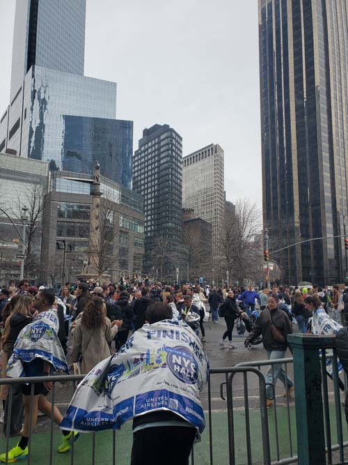 Post-Race, Columbus Circle, 2025 United Airlines NYC Half Marathon, March 16, 2025