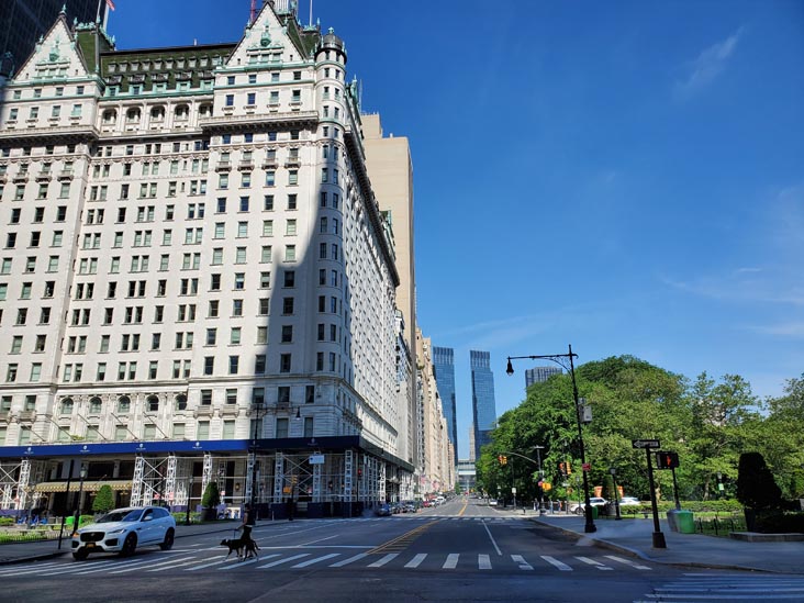 Looking West Down 59th Street From Fifth Avenue, Grand Army Plaza, Midtown Manhattan, May 27, 2020, 9:40 a.m.