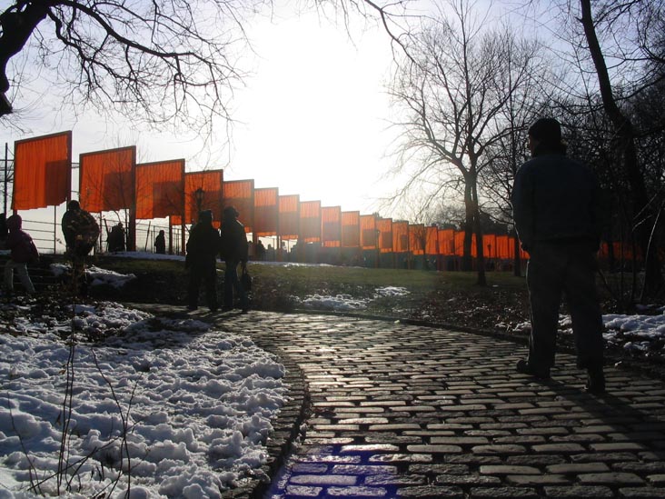 Near the North Meadow, Christo and Jeanne-Claude's Gates Project: Final Day, Central Park, Manhattan, February 27, 2005