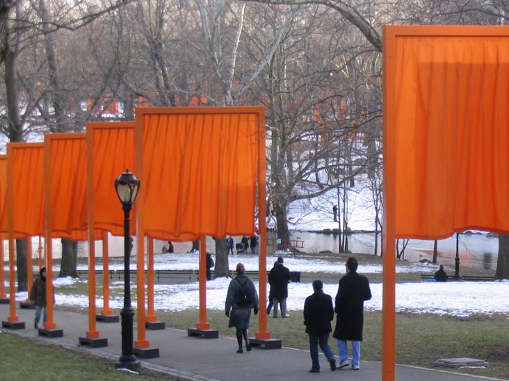 Near the Pool, Christo and Jeanne-Claude's Gates Project: Final Day, Central Park, Manhattan, February 27, 2005