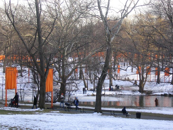 Near the Pool, Christo and Jeanne-Claude's Gates Project: Final Day, Central Park, Manhattan, February 27, 2005