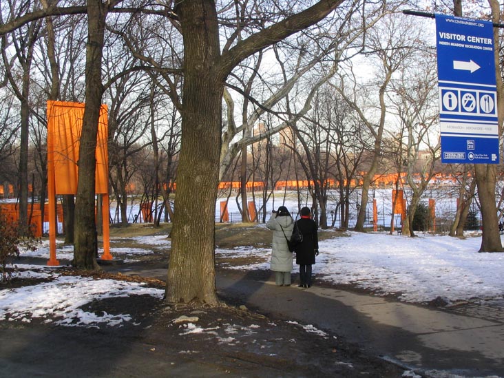 Near 97th Street, Christo and Jeanne-Claude's Gates Project: Final Day, Central Park, Manhattan, February 27, 2005