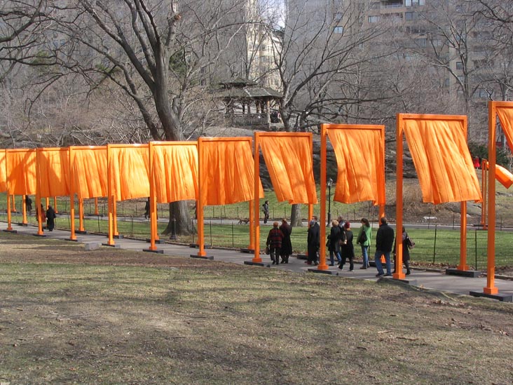 Near the 65th Street Transverse, Christo and Jeanne-Claude's Gates Project: Opening Day, February 12, 2005