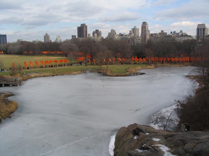 View from Belvedere Castle, Christo and Jeanne-Claude's Gates Project: Opening Day, February 12, 2005