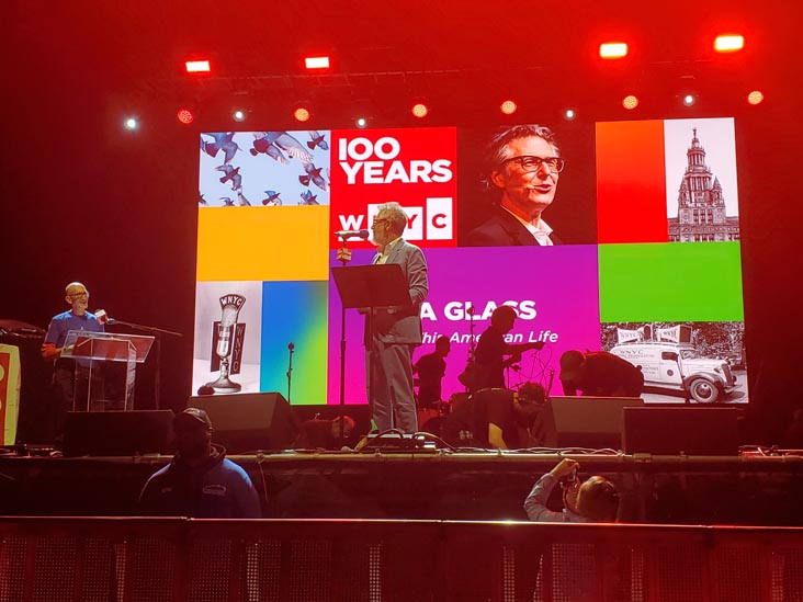 Brian Lehrer and Ira Glass, WNYC and Friends Centennial Celebration, SummerStage, Rumsey Playfield, Central Park, Manhattan, September 9, 2024